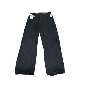 JACK JONES Mens Black Wide Fit Cotton Pants Trousers W30 L32